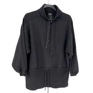 Vintage Lavon Sports Black HalfZip Sweatshirt Jacket Women XL Oversized MockNeck